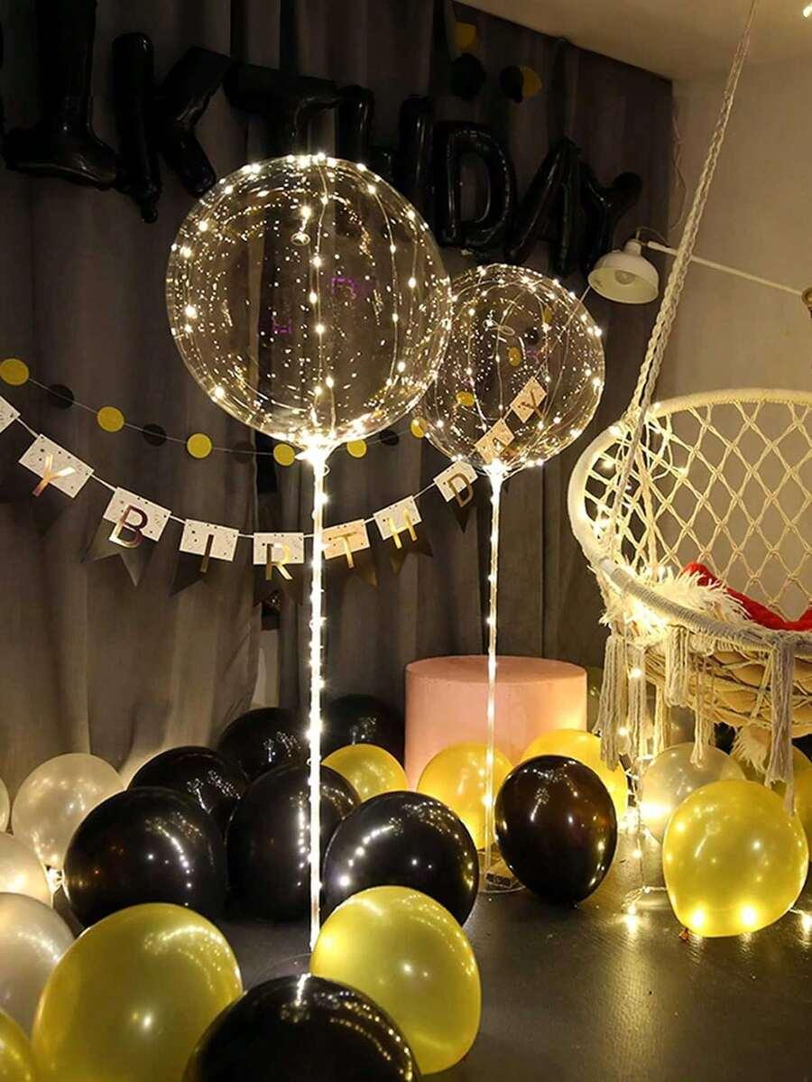 bezbarwny balon światełka