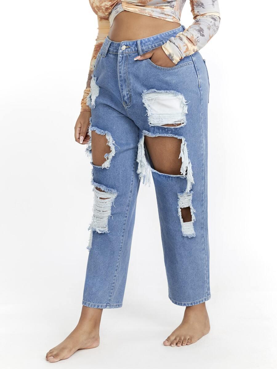 niebieskie spodnie jeans 