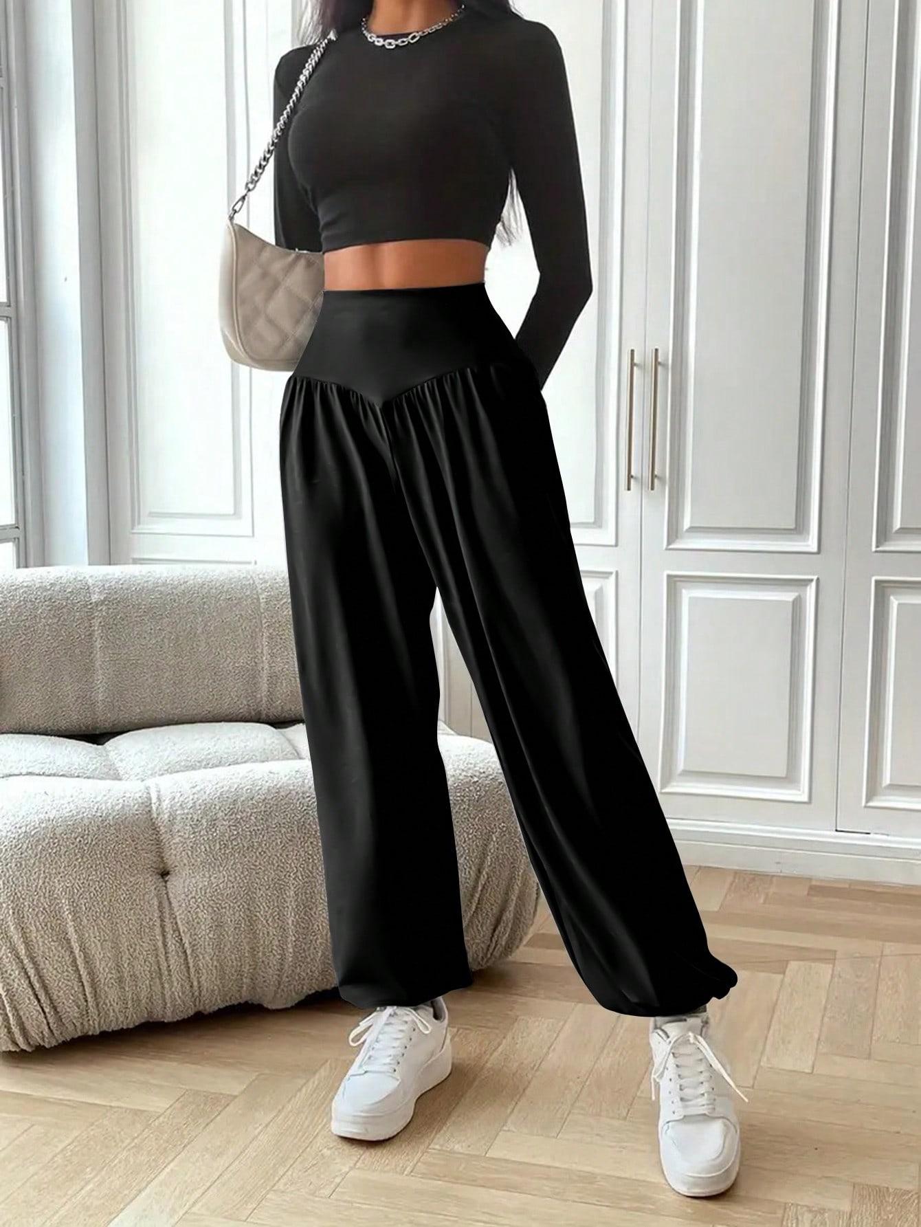 CZARNE SPODNIE CASUAL