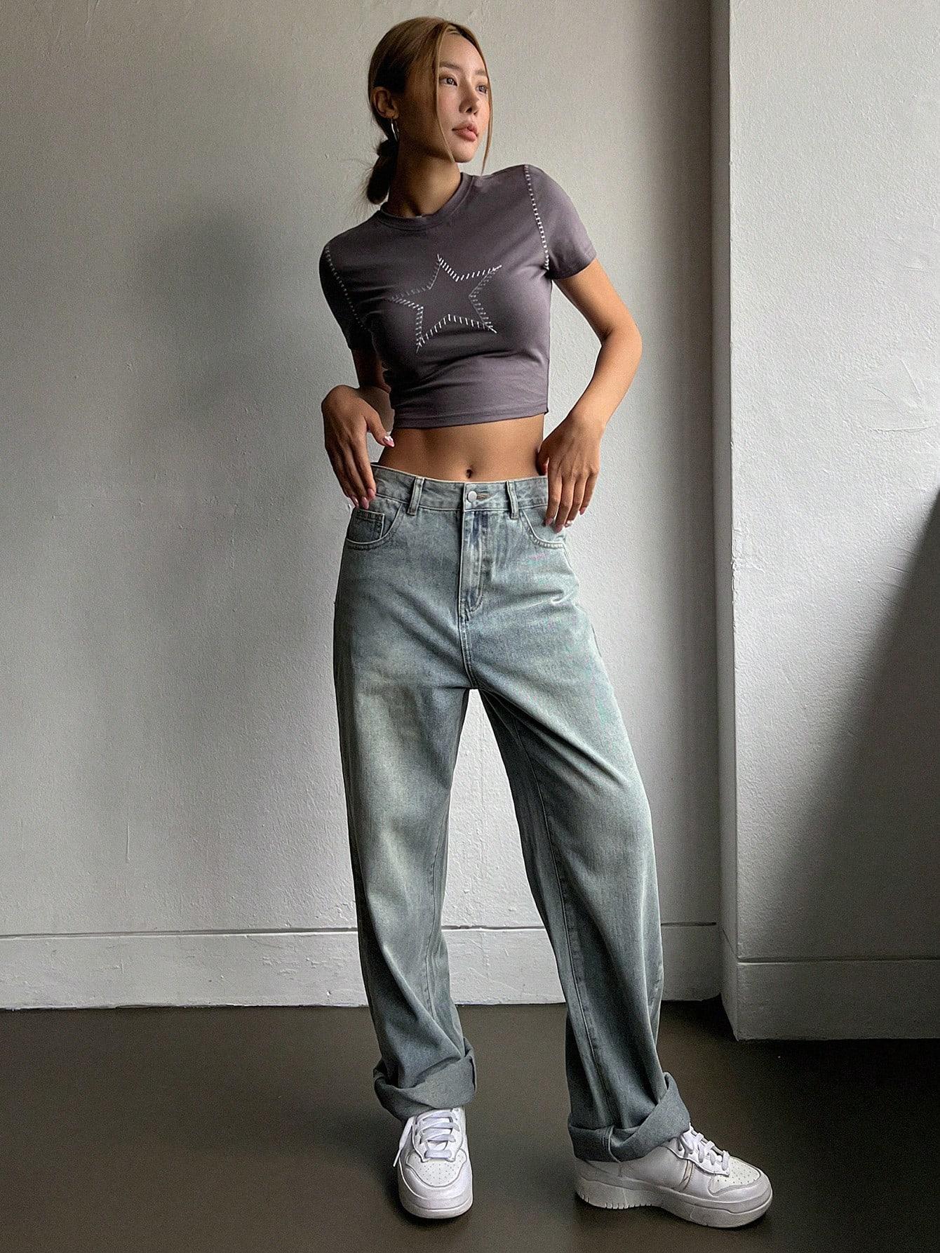 PROSTE SPODNIE JEANS
