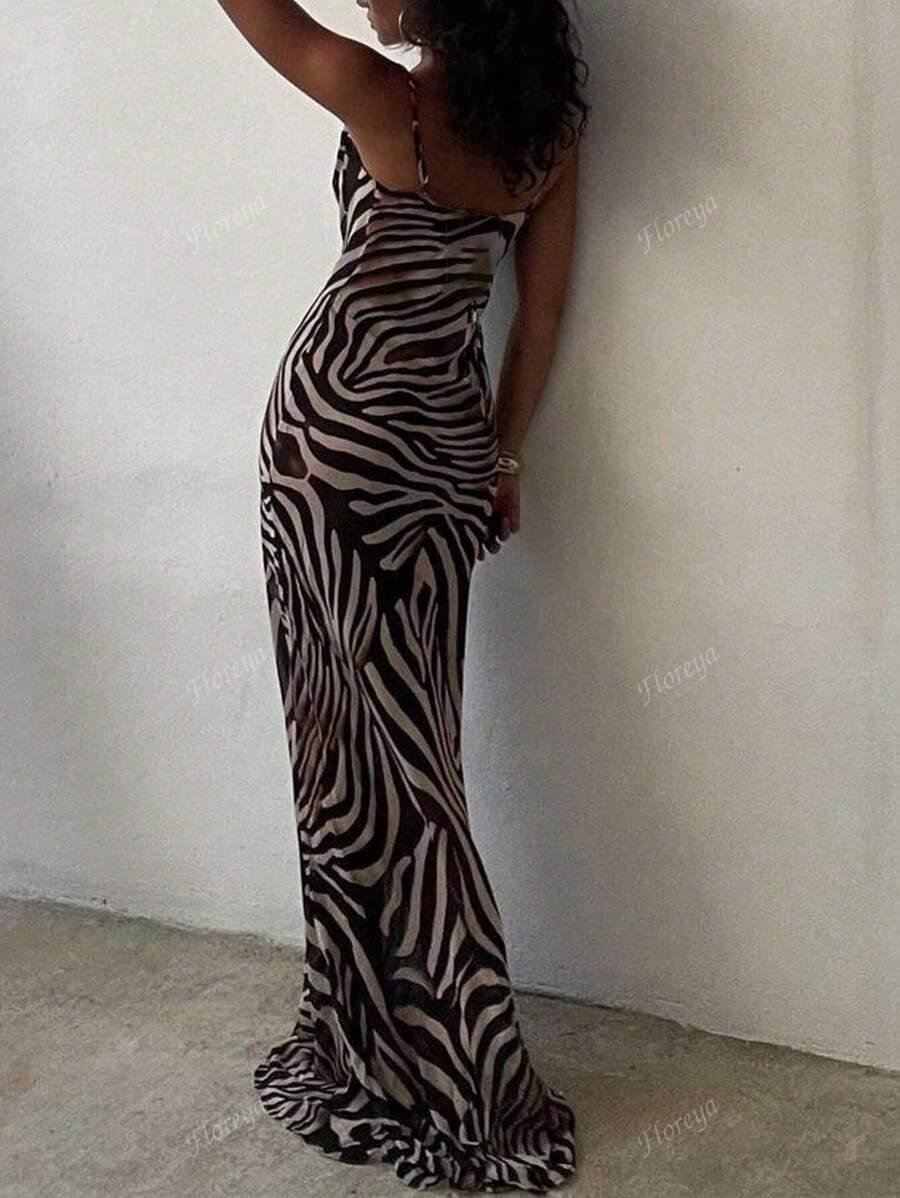 SUKIENKA NA RAMIĄCZKACH ANIMAL PRINT