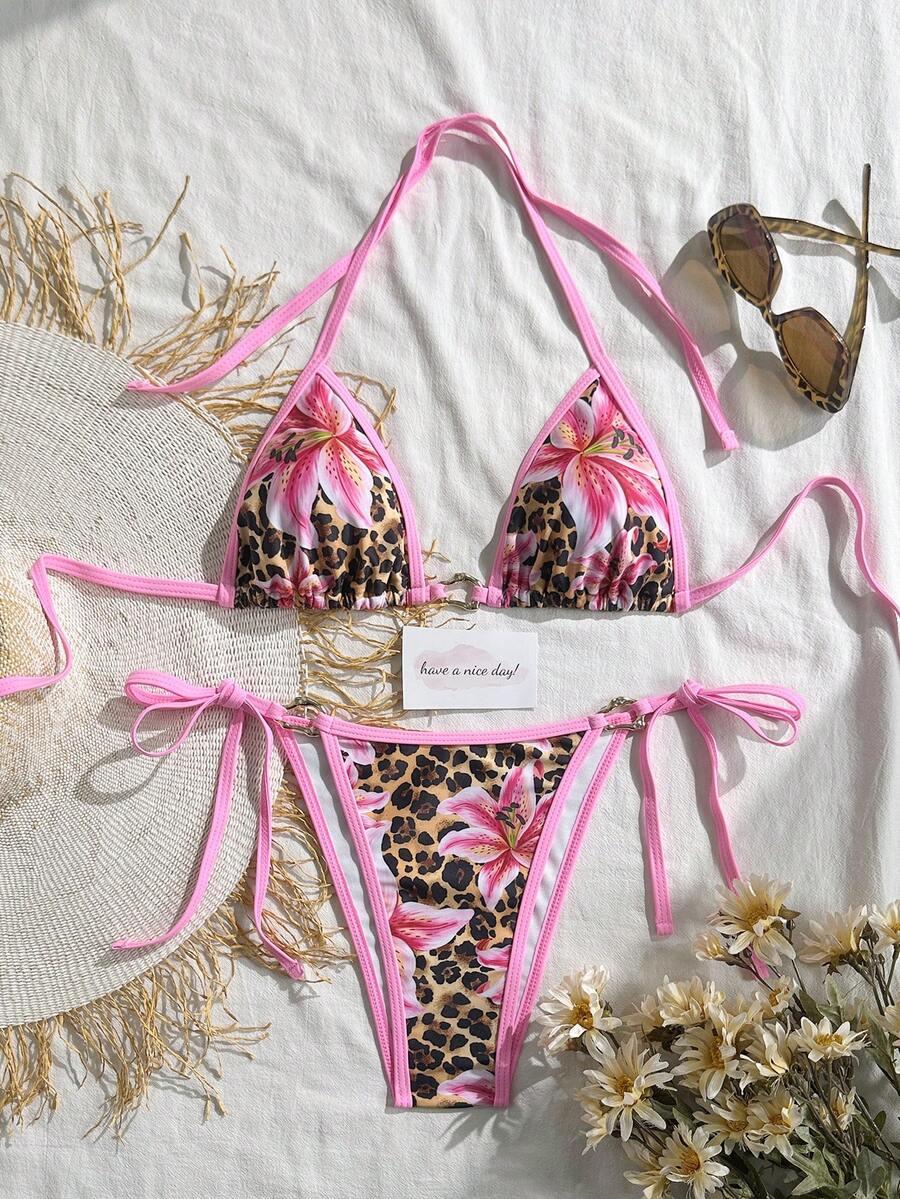 DWUCZĘŚCIOWY STRÓJ KĄPIELOWY ANIMAL PRINT