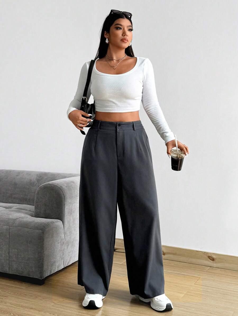 SZARE SPODNIE CASUAL
