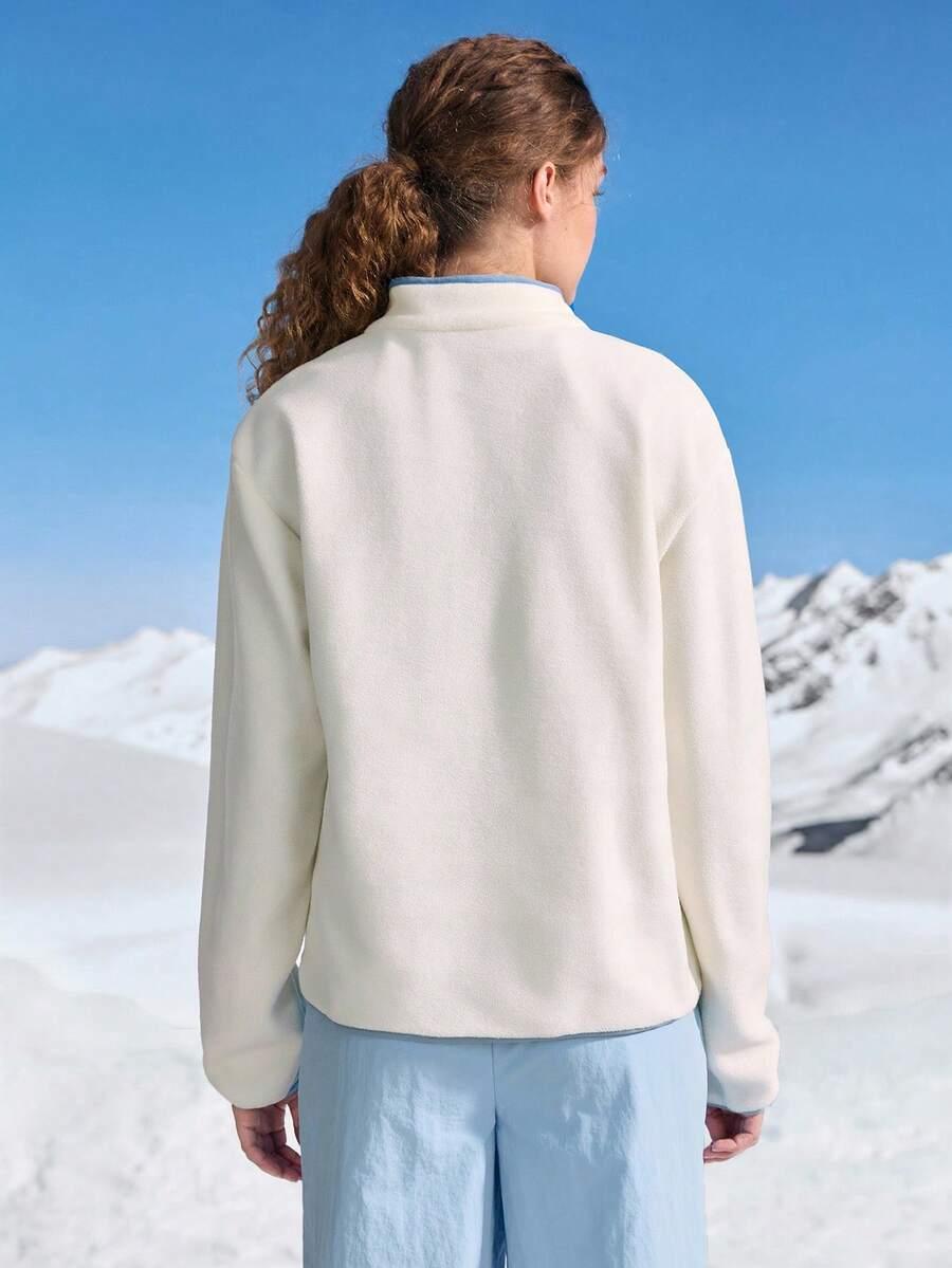 KREMOWA BLUZA POLAR KIESZENIE