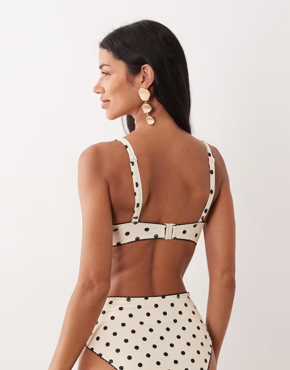 góra od bikini wzór groszki