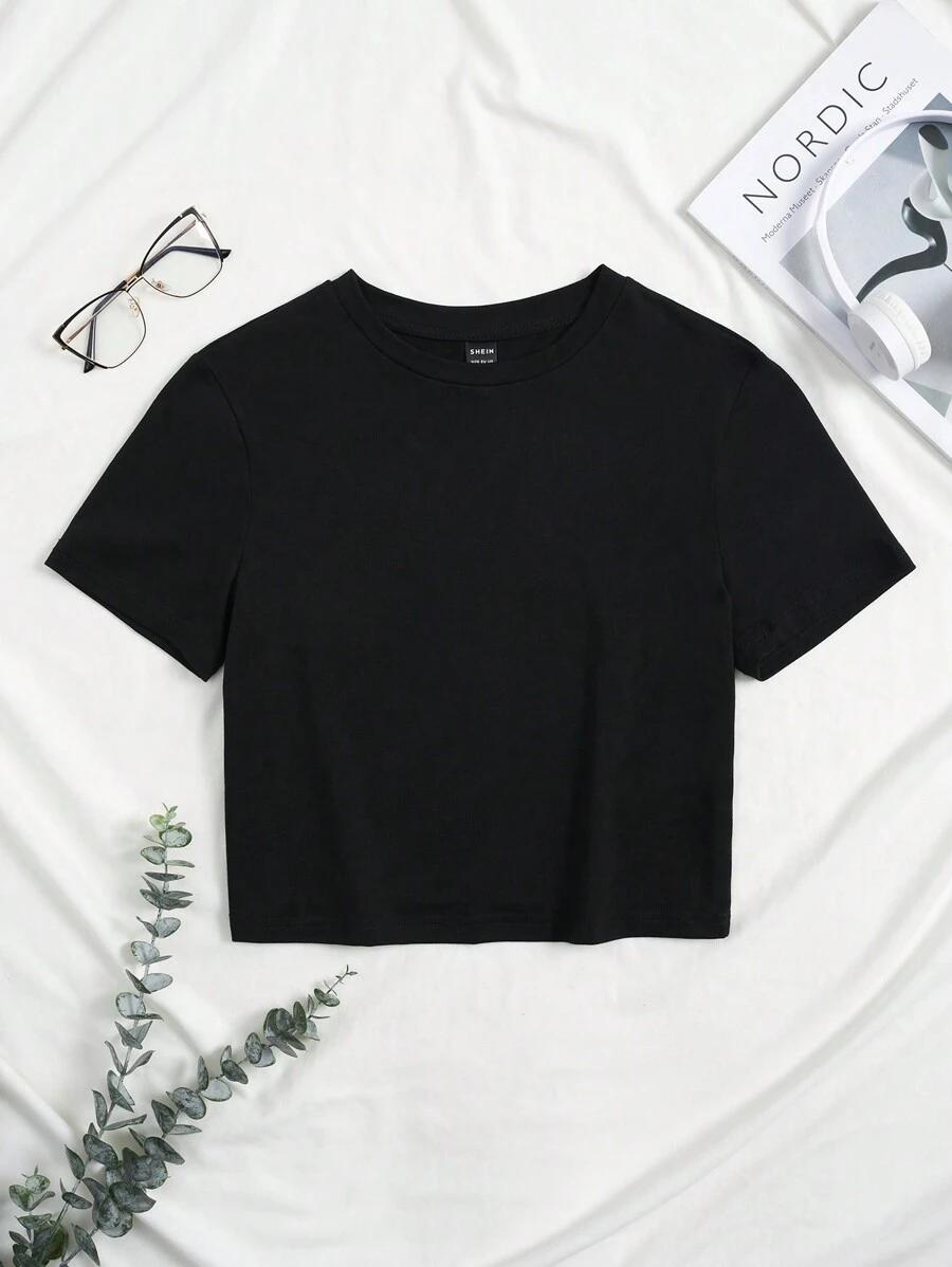CZARNY T-SHIRT BASIC