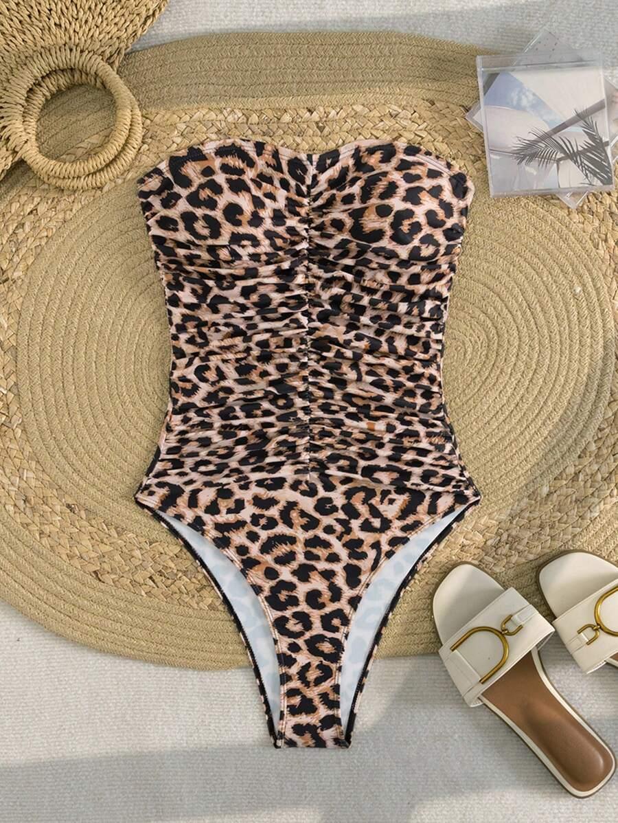 jednoczęściowy strój kąpielowy animal print