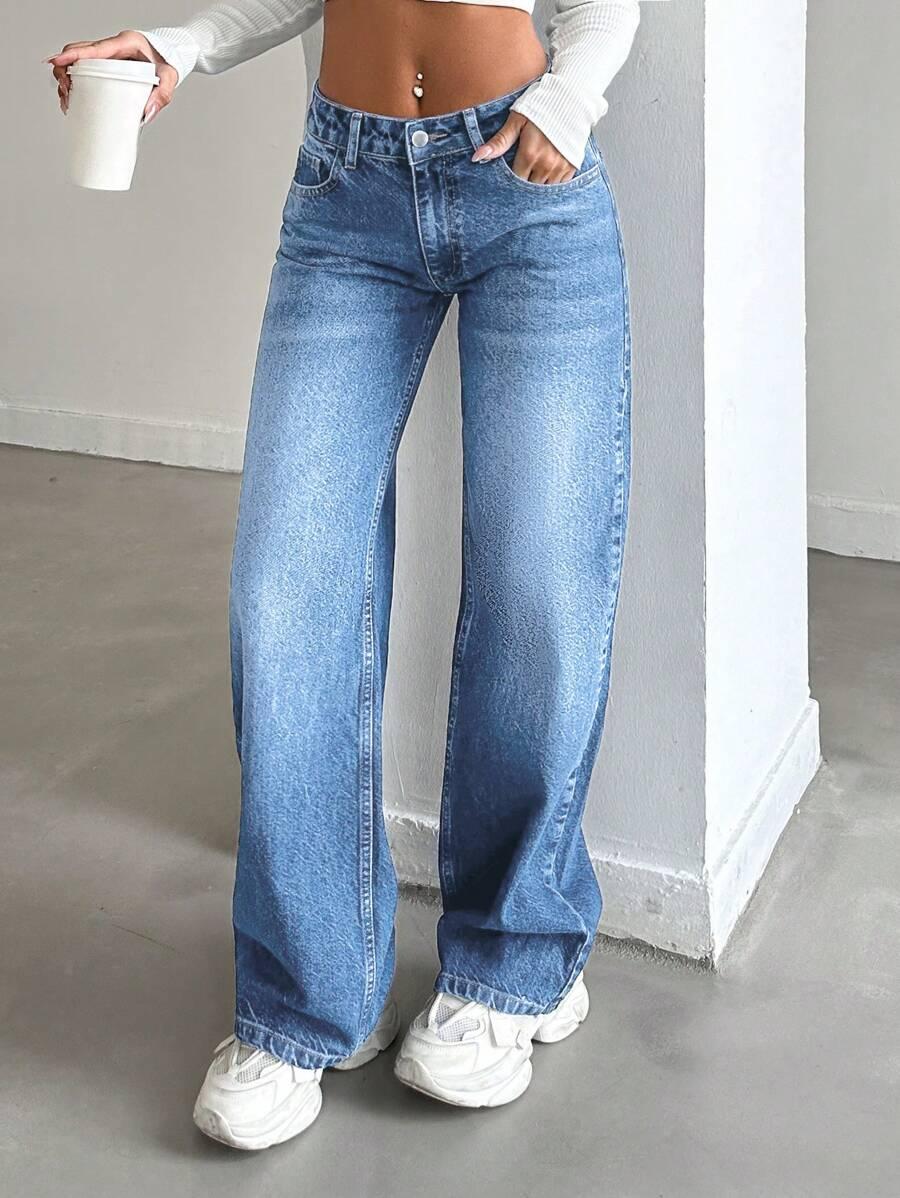 NIEBIESKIE SPODNIE JEANS