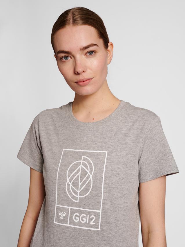 szary klasyczny t-shirt print