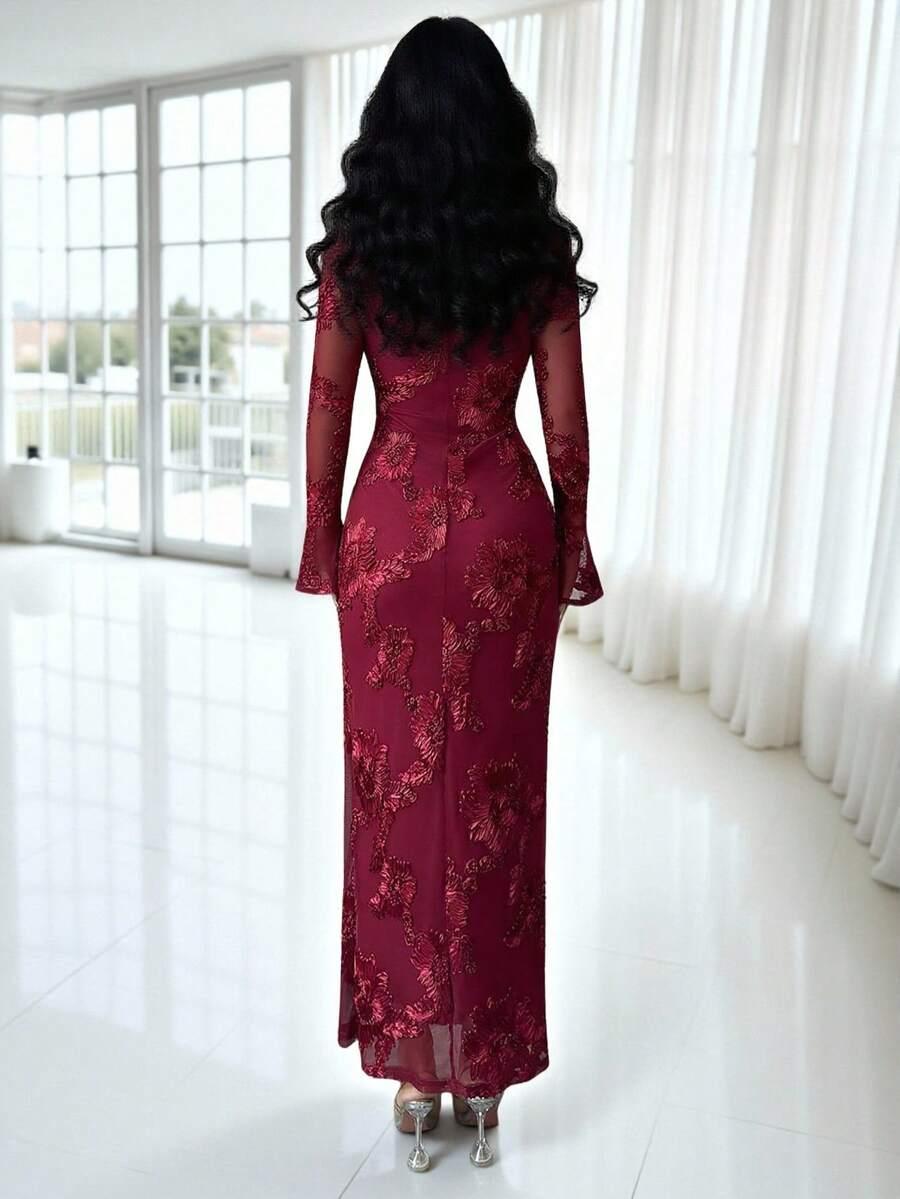 czerwona maxi sukienka