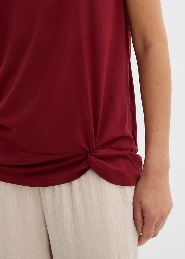 BLUZKA DAMSKA Z OKRĄGŁYM DEKOLTEM I KRÓTKIM RĘKAWEM