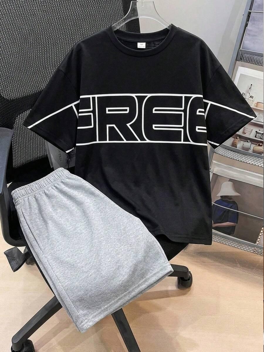 komplet t-shirt spodenki