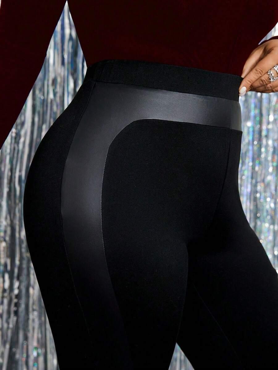 CZARNE LEGGINSY WSTAWKA