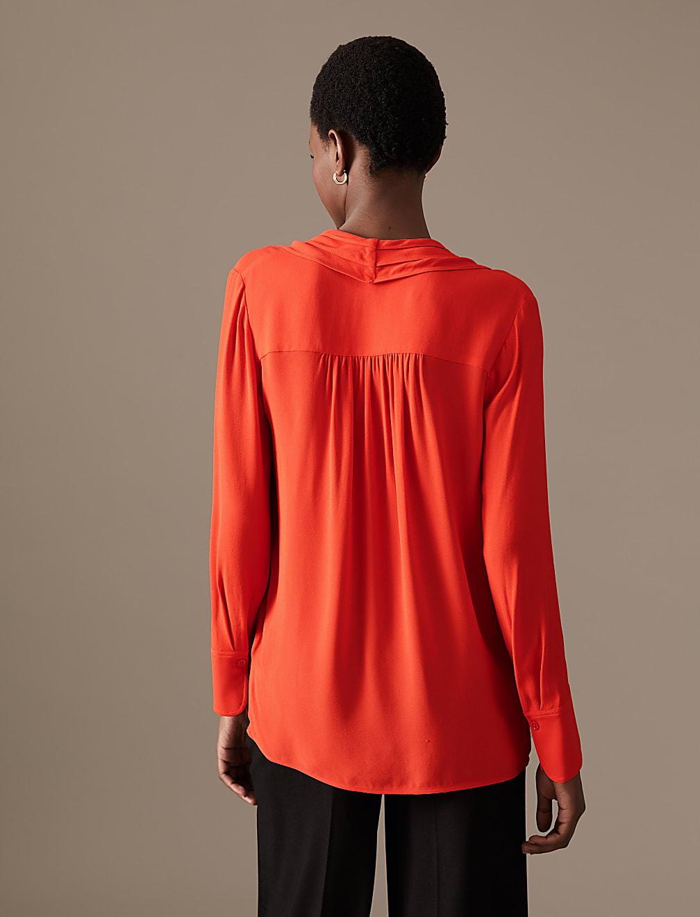 BLUZKA V-NECK DŁUGI RĘKAW T50-2081T-P0