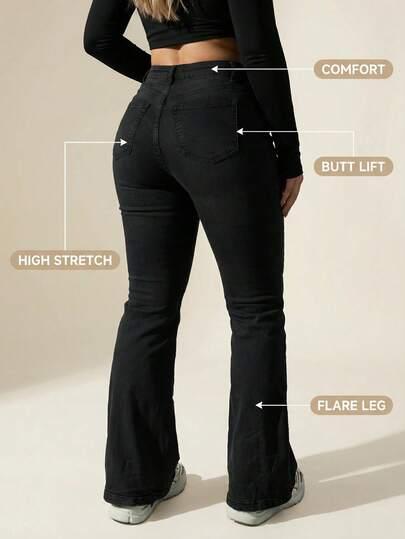 CZARNE SPODNIE JEANS