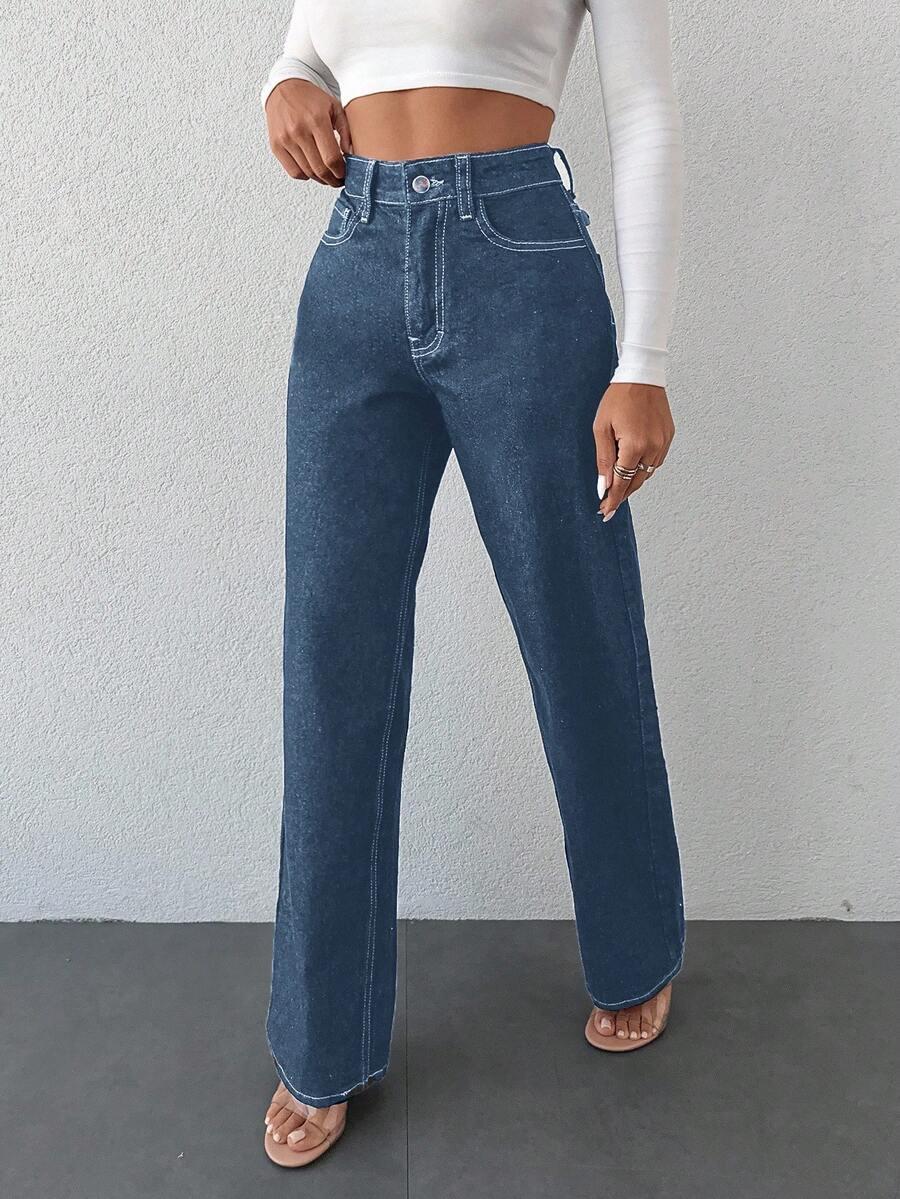 niebieskie spodnie jeans