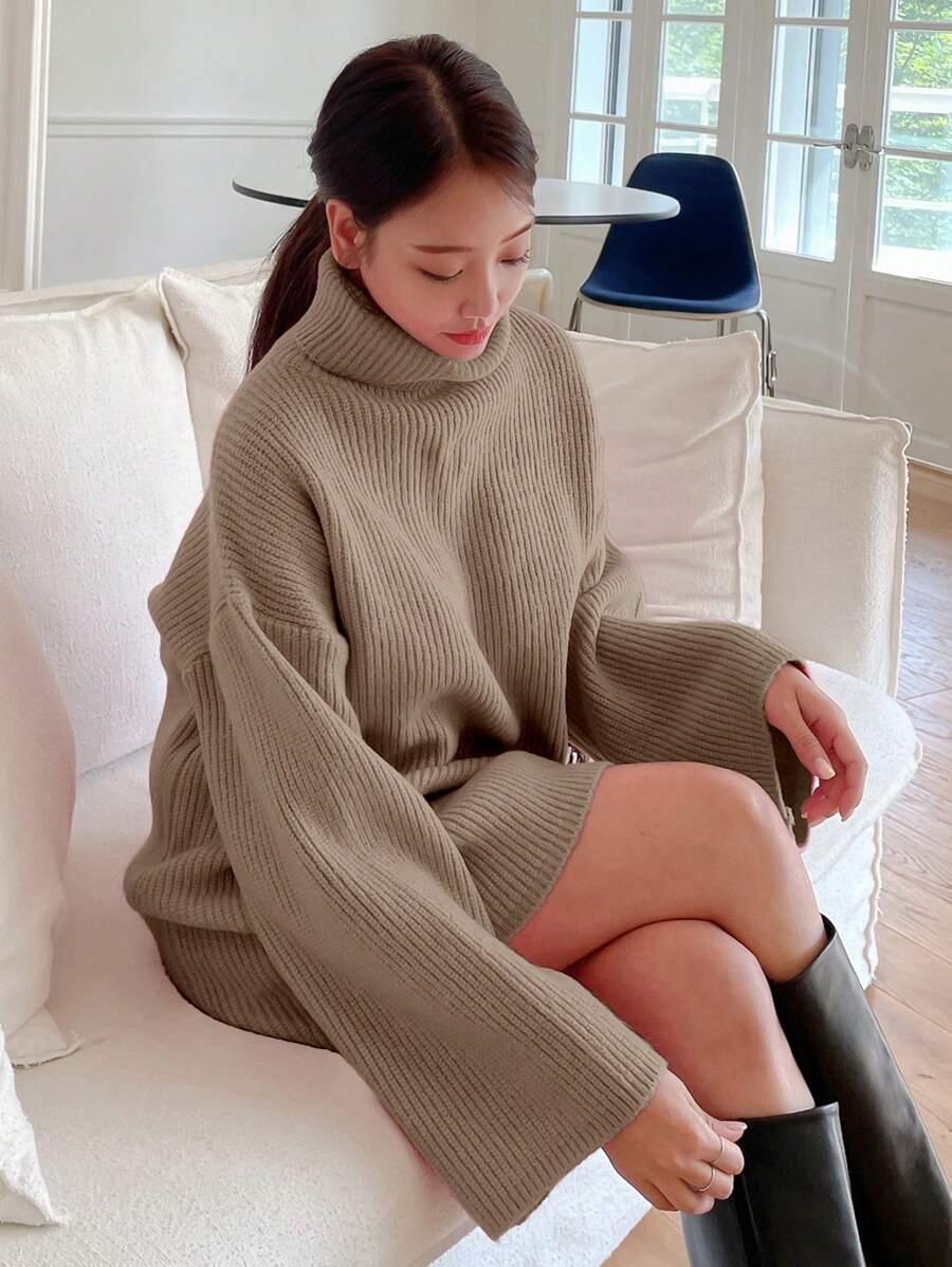 SWETER Z GOLFEM OVERSIZED