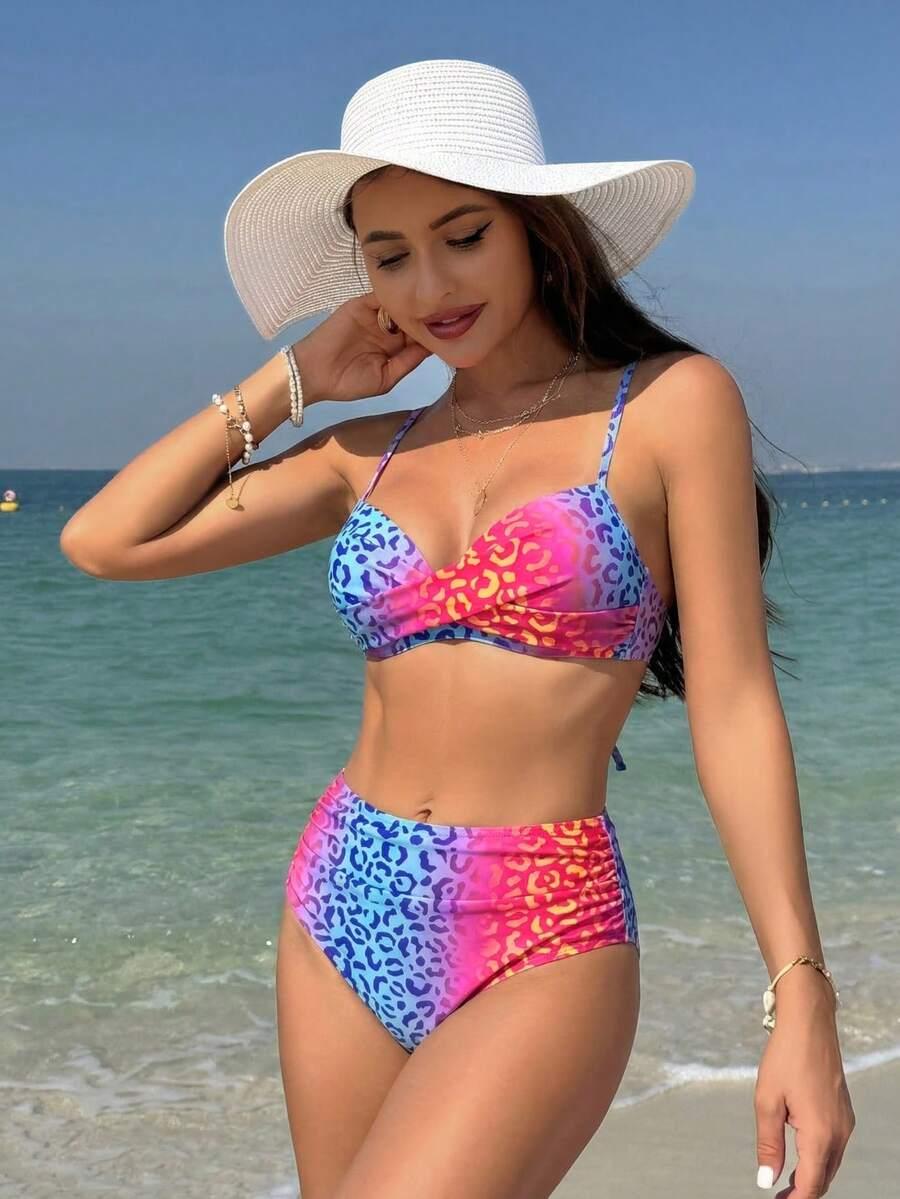 DWUCZĘŚCIOWY STRÓJ KĄPIELOWY ANIMAL PRINT