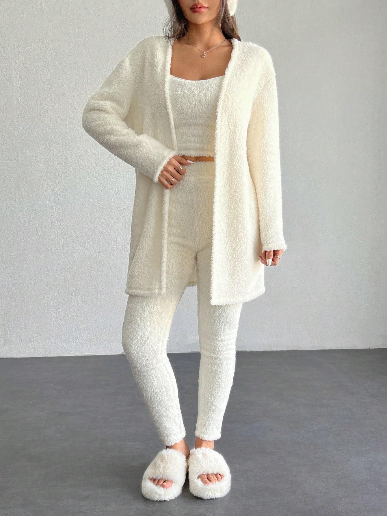TRZYCZĘŚCIOWY KOMPLET TOP SWETER SPODNIE 