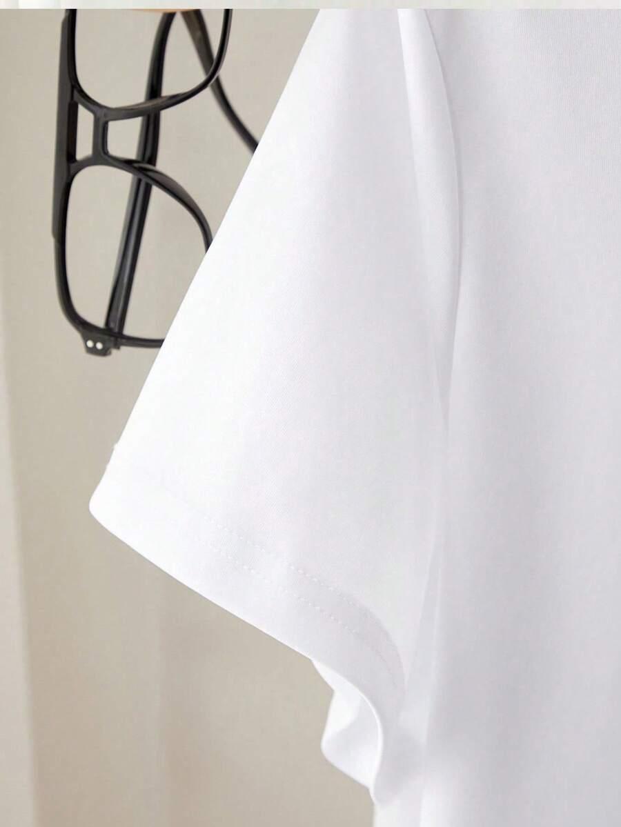 biały t-shirt nadruk