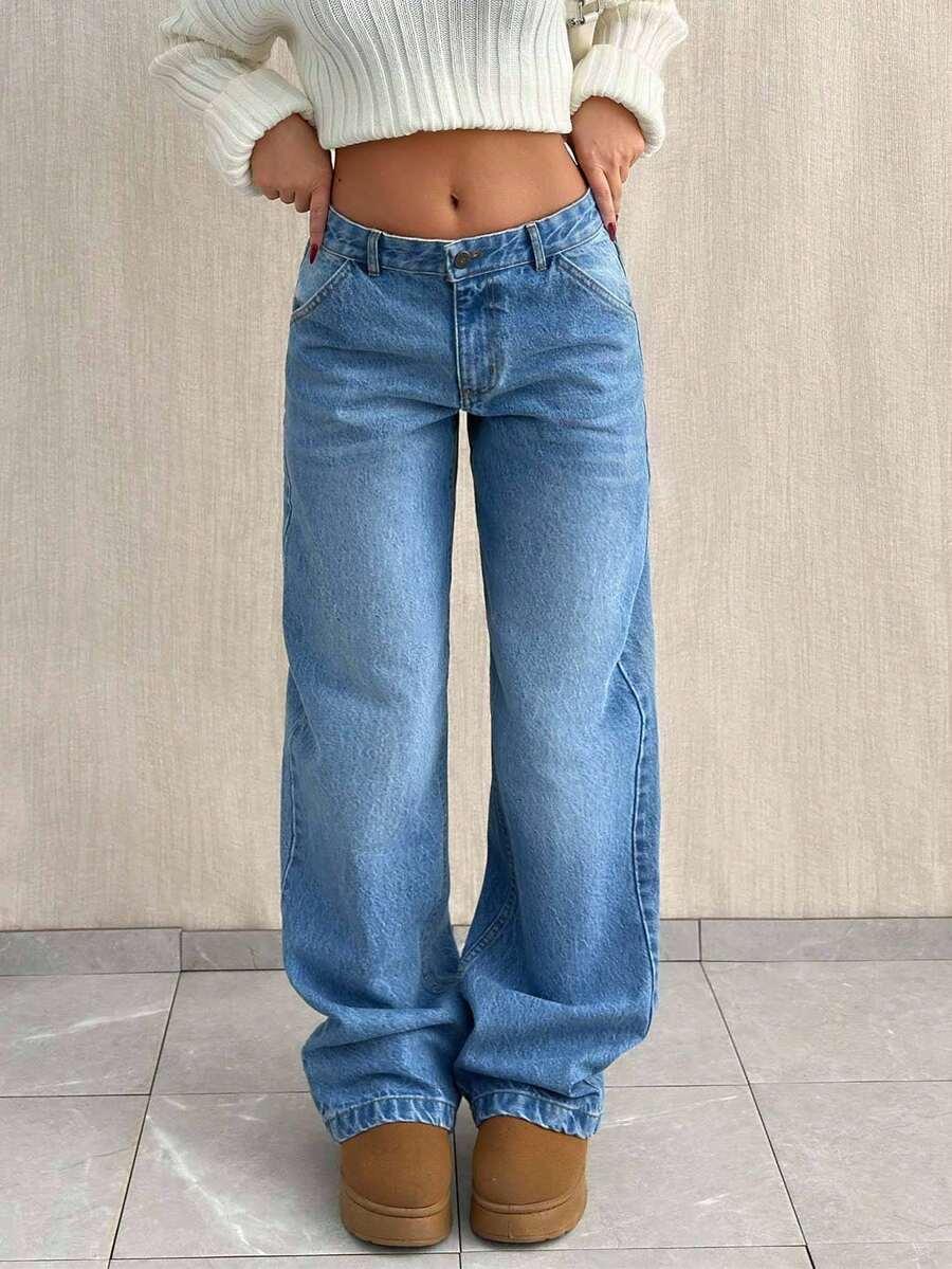 NIEBIESKIE SPODNIE JEANS