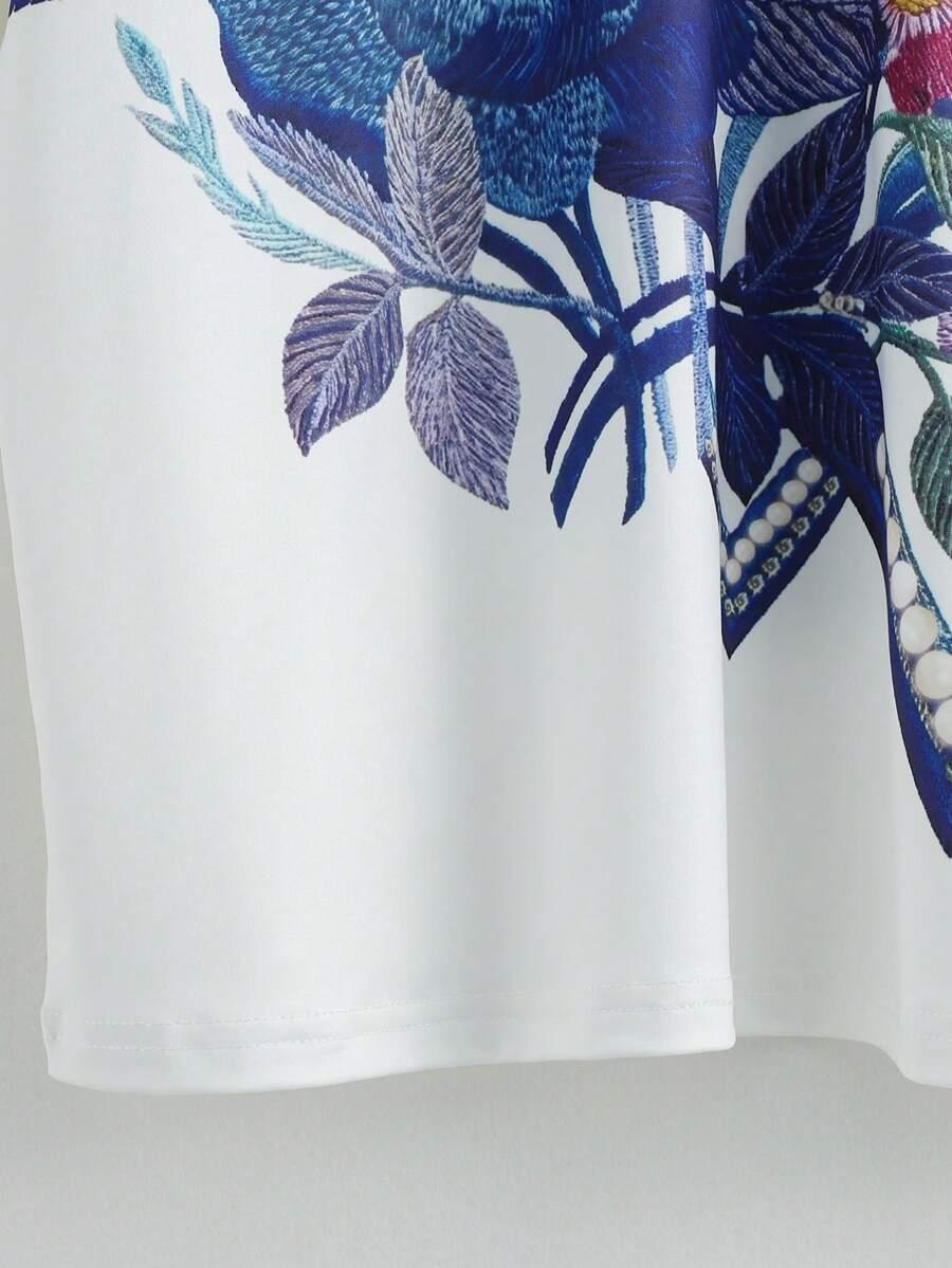 BIAŁY T-SHIRT PRINT