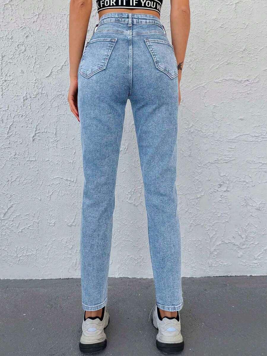 NIEBIESKIE SKINNY JEANS