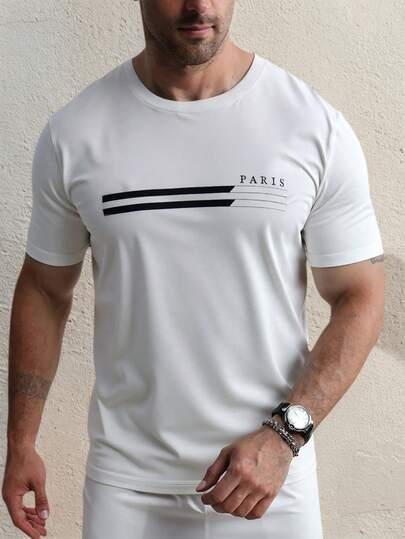 biały t-shirt nadruk