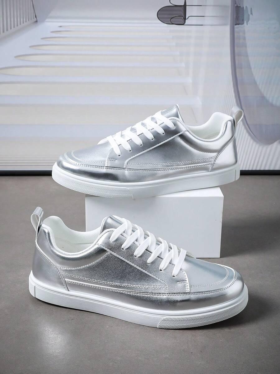 srebrne buty sportowe