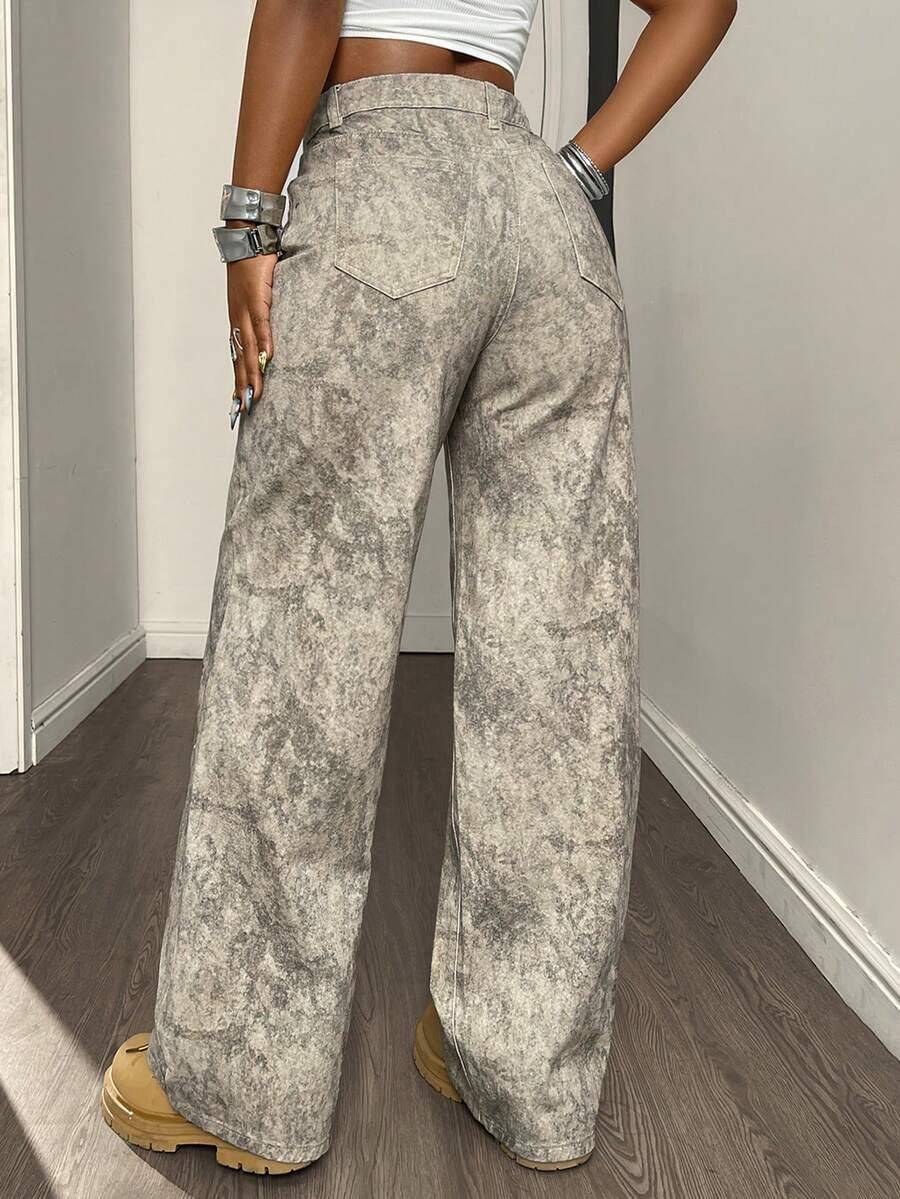 spodnie jeans wzór