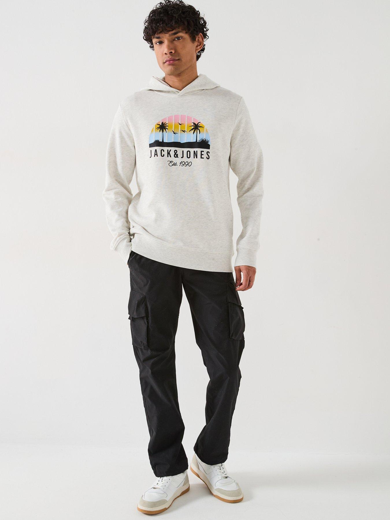 JACK&JONES BLUZA Z KAPTUREM PALM CIRCLE GRAPHIC 12269420