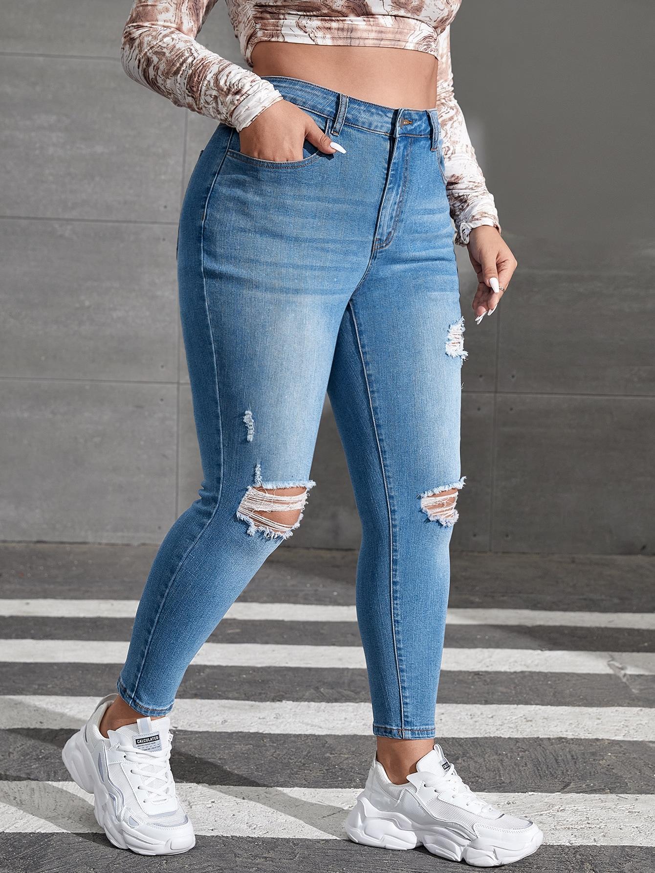 NIEBIESKIE SPODNIE JEANS 