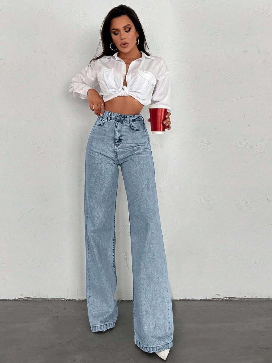 NIEBIESKIE SPODNIE JEANS 