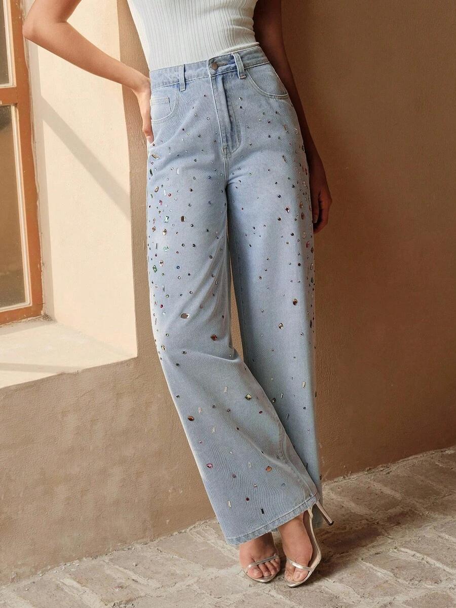 proste spodnie jeans