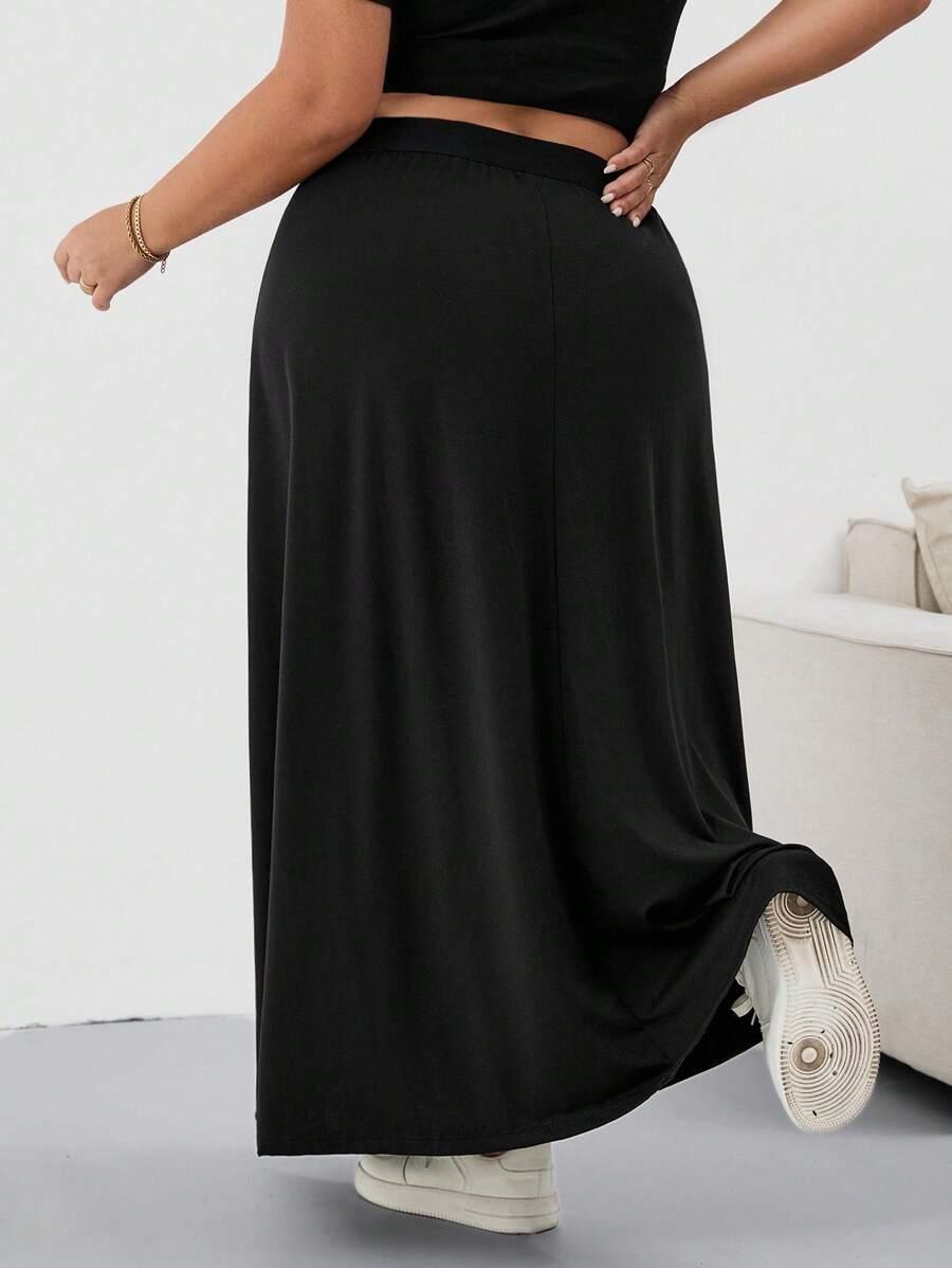 CZARNA SPÓDNICA maxi