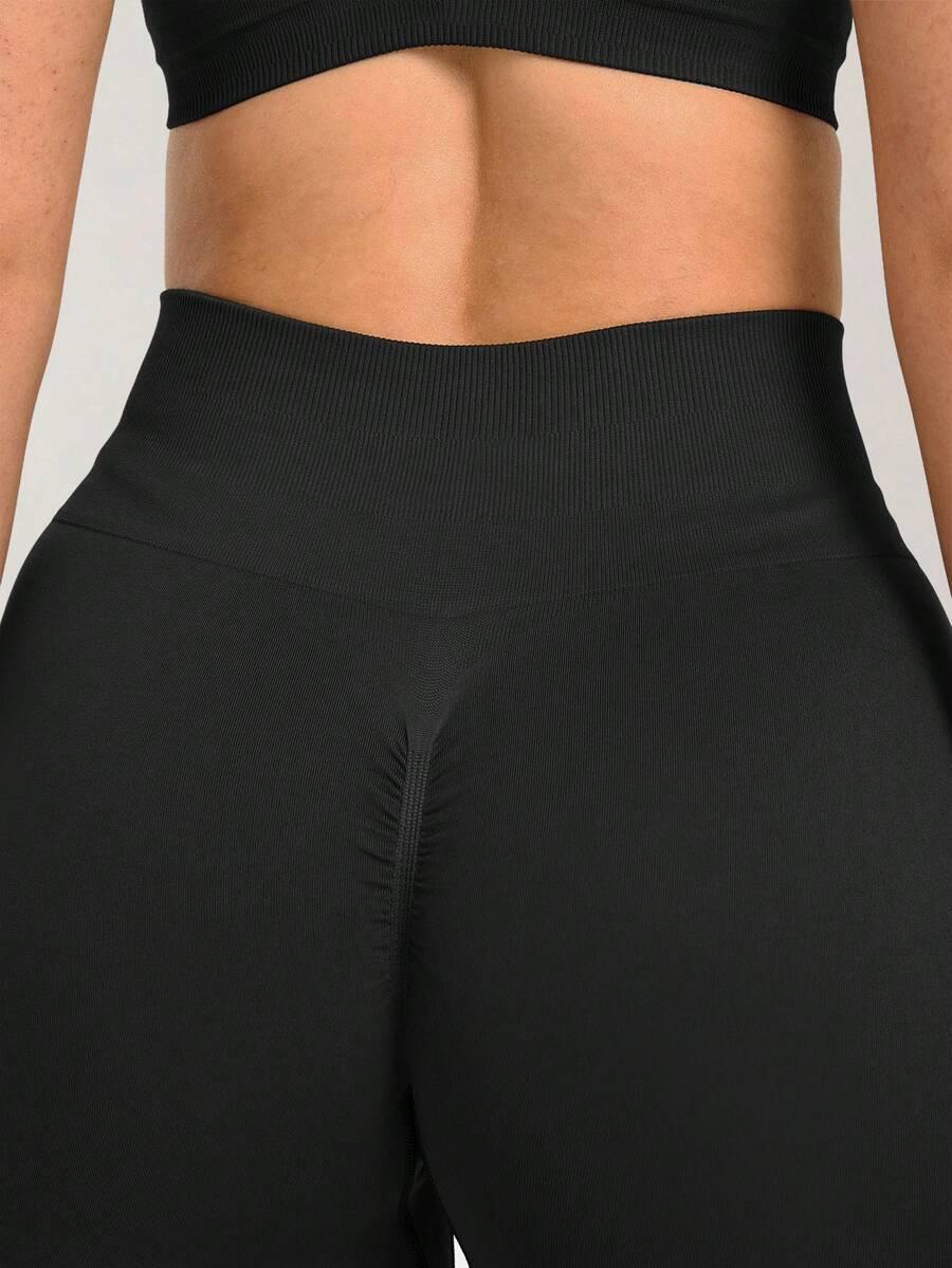 czarne legginsy casual
