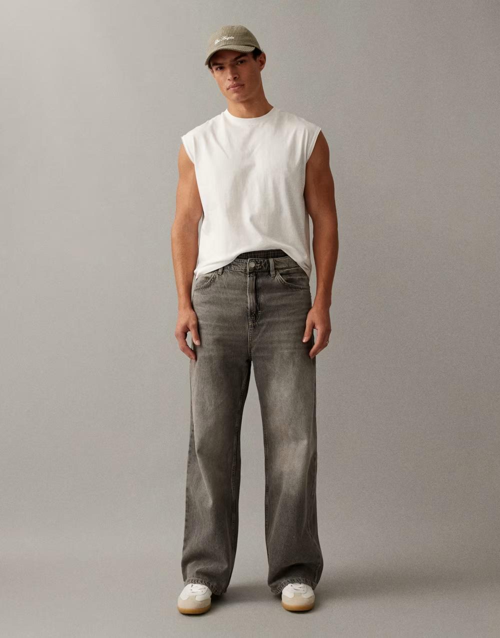 szare spodnie jeans