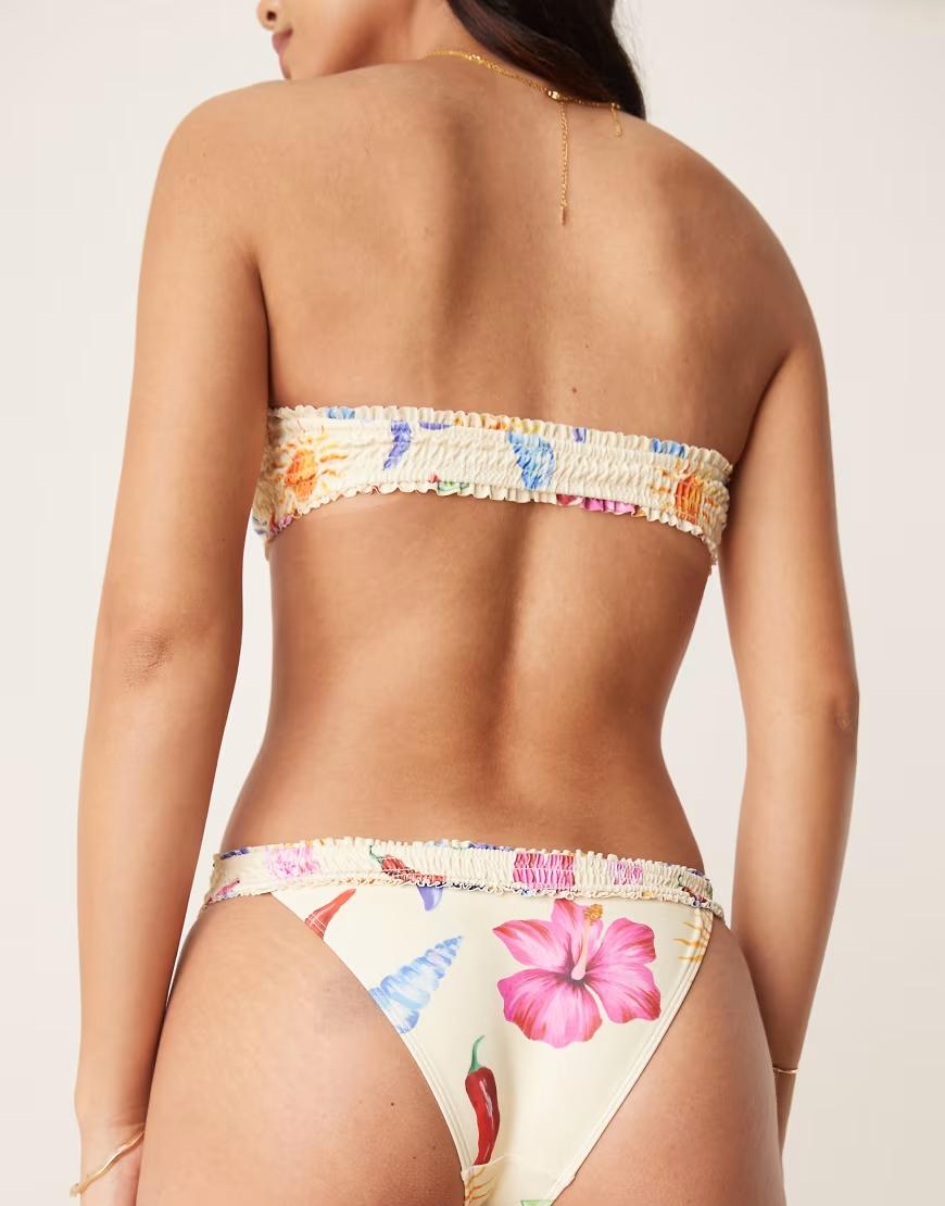 ŻÓŁTY DÓŁ OD BIKINI KWIATY