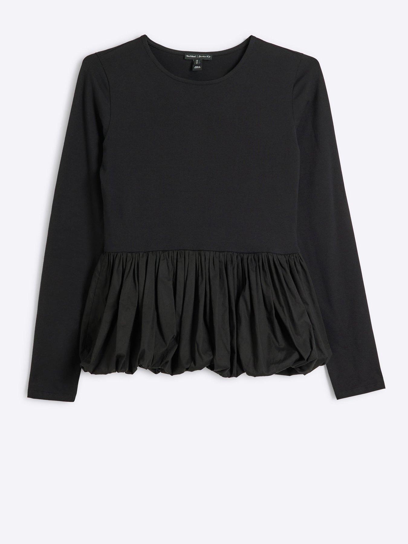 RIVER ISLAND BLUZKA Z BUFIASTĄ BASKINKĄ