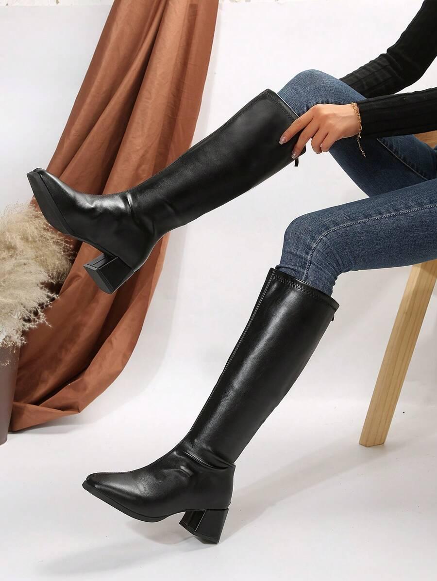 KLASYCZNE CZARNE KOZAKI ZIP