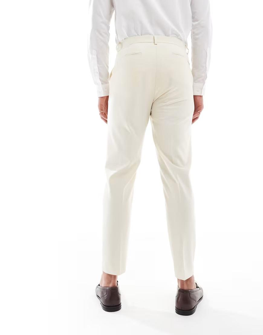 KREMOWE ELEGANCKIE SPODNIE