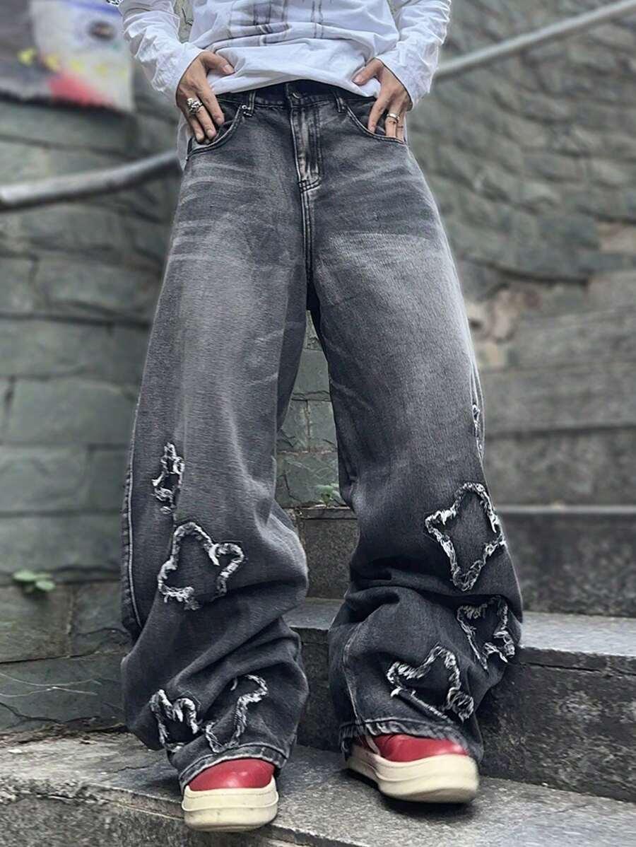 szare spodnie jeans