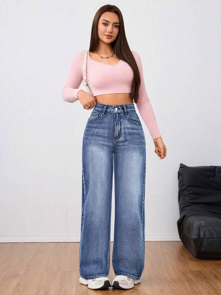 NIEBIESKIE SPODNIE JEANS