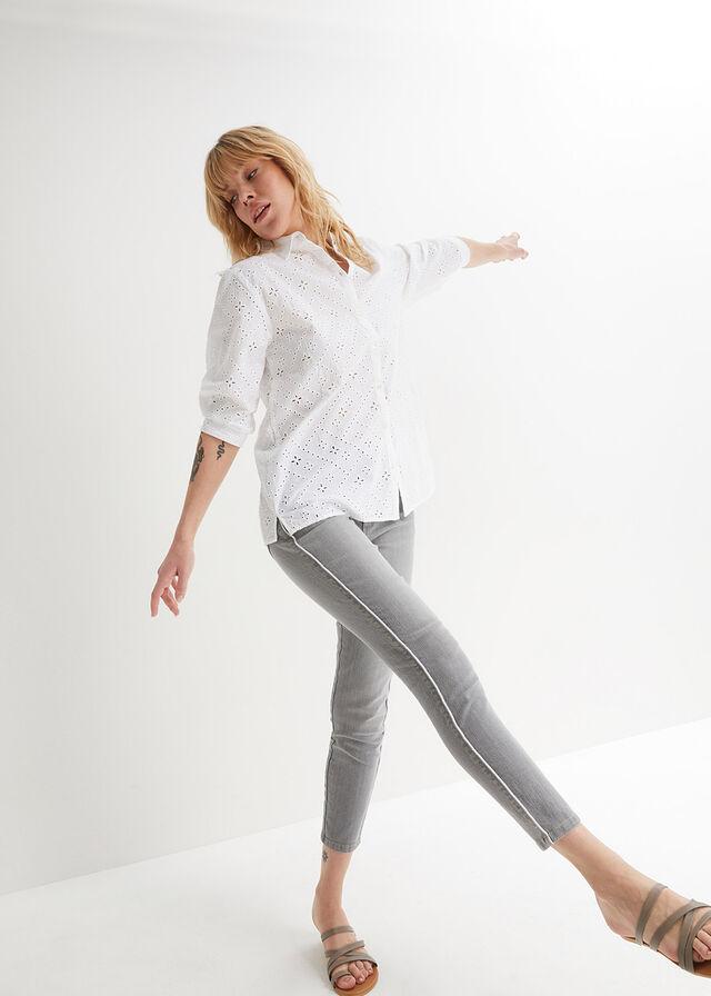 SZARE SPODNIE JEANS 