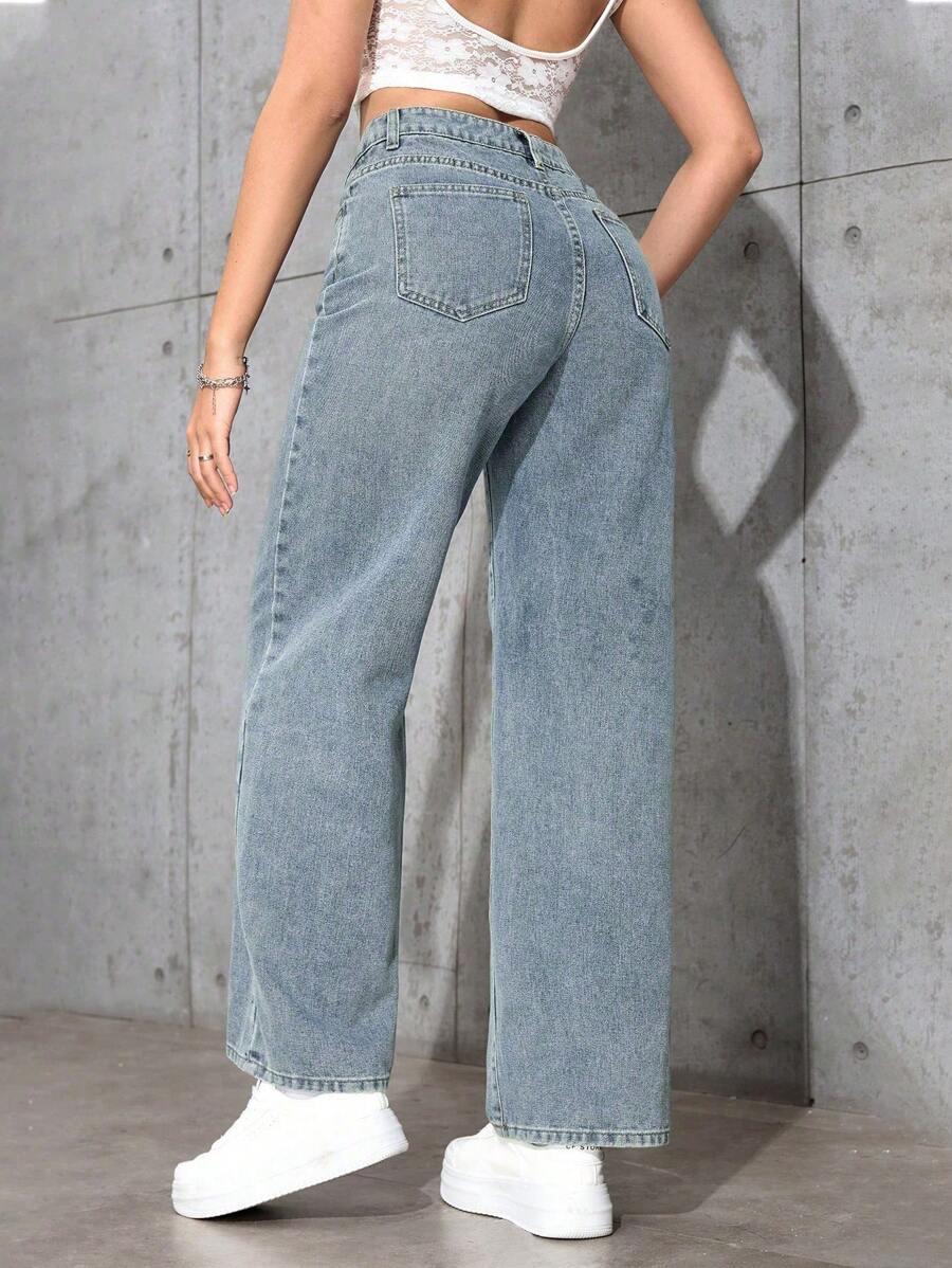 SPODNIE JEANS PROSTA NOGAWKA