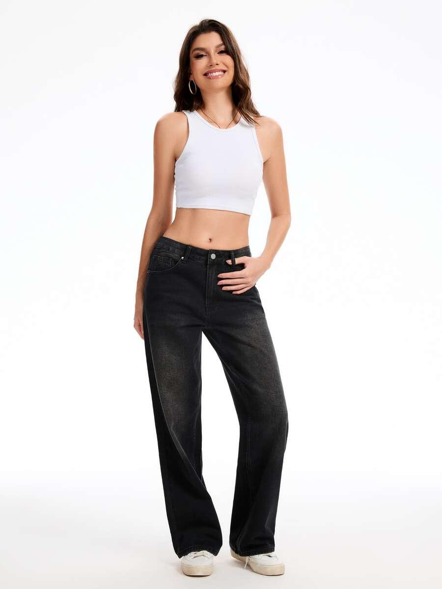 czarne spodnie jeans