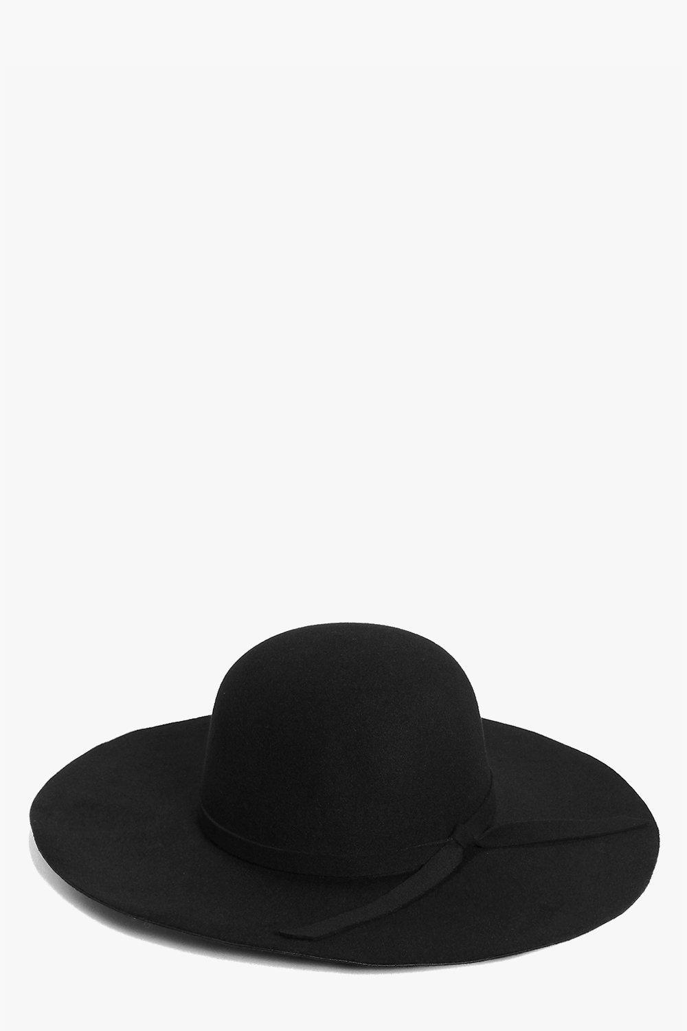 czarny okrągły kapelusz