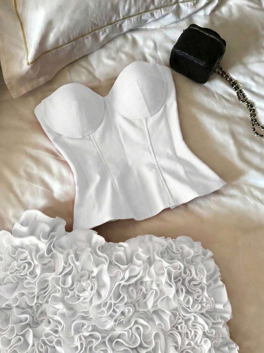 BIAŁY CROP TOP 