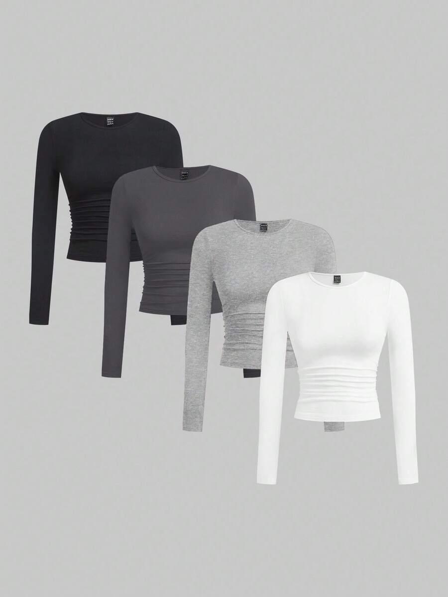 BLUZKA DŁUGI RĘKAW 3-PACK