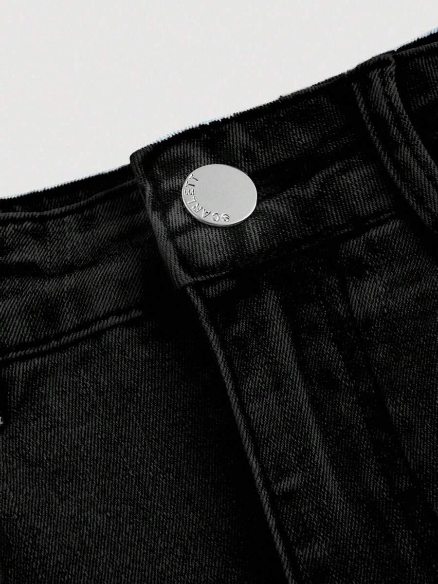 czarna spódnica jeans 